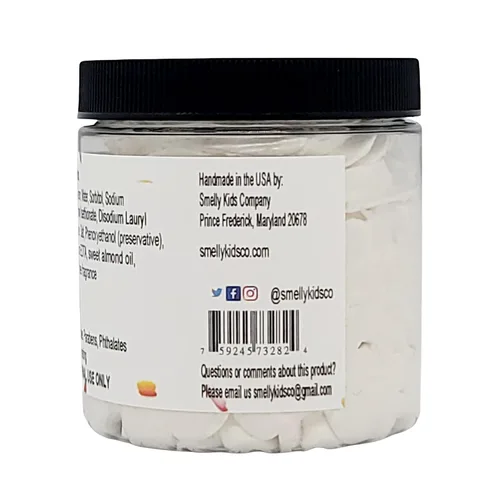 Vista 4 de Smelly Kids Company Jabón batido hidratante, gel de baño en crema apto para niños, lavado a mano, mantequilla de afeitar, para todo