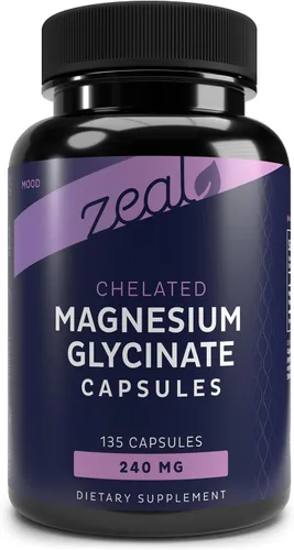 Vista 10 de Zeal Naturals Suplemento triple complejo de magnesio - glicinato, malato, citrato 400 mg, 180 cápsulas Magnesio quelado de alta absorción