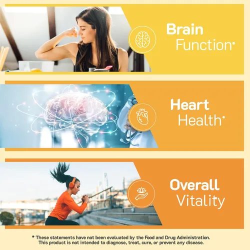 Vista 12 de YUM-V'S - Gomitas veganas Omega-3 DHA, limón y naranja (90 unidades) Soporte para el cerebro, los ojos y el corazón con DHA de algas y linaza