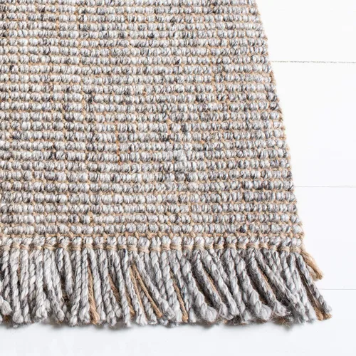 Vista 35 de SAFAVIEH Natural Fiber Collection - Alfombra decorativa de 2 x 3 pies, carbón y natural, yute tejido a mano, ideal para zonas de alto tráfico