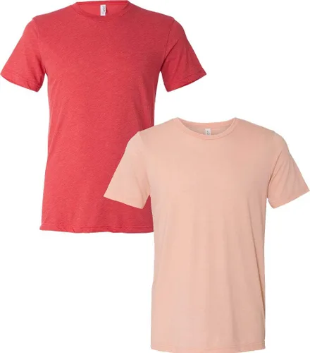 Vista 39 de Bella Canvas 3413c para hombre (1) Triblend verde + (1) Triblend rojo