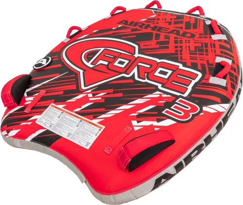 Vista 2 de AirHead G-Force 3 Tubo remolcable para 1-3, rojo y Wow World of Watersports 4k 60 pies cuerda de remolque con boya de espuma flotante 1, 2, 3 o 4