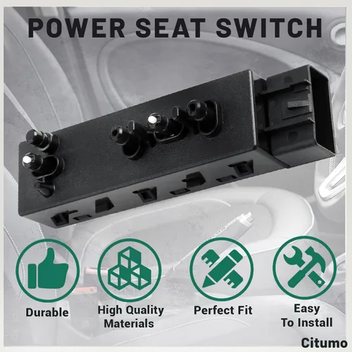 Vista 6 de 25974714 Interruptor de asiento eléctrico Interruptor de ajuste delantero izquierdo lado del conductor para Buick Chevy Cadillac GMC Ajustador Botón