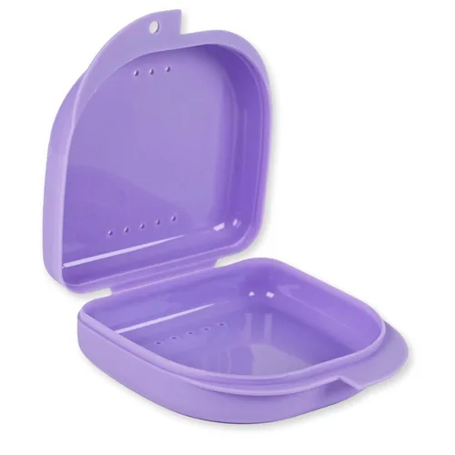 Vista 8 de Estuche de retención con orificios de ventilación - Contenedor de ortodoncia para sujetar retenedores, alineador, protector nocturno/protector