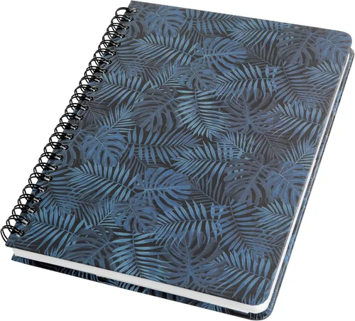 Vista 6 de SIGEL JN602 Spiral Notebook Básico, A5, punteado, tapa dura, patrón de malabarismo, azul - Jolie