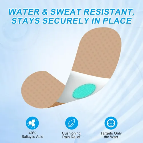 Vista 7 de WART Almohadillas removedoras de maíz para pies, 40% ácido salicílico, almohadillas removedoras de maíz para dedos de los pies, cuerpo