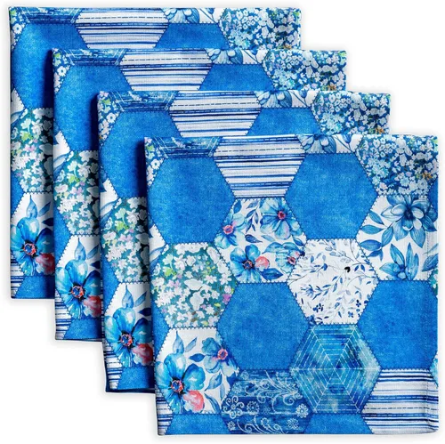 Vista 30 de Maison d' Hermine Juego de 4 servilletas de tela 100% algodón, suaves y duraderas, servilletas cuadradas reutilizables para uso diario, lavables