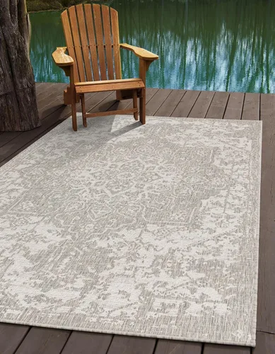 Vista 63 de Unique Loom Jill Zarin Jill Zarin Outdoor Collection - Alfombra Dubái (3 pies 3 pulgadas, redonda, rosa y aguamarina/azul claro)