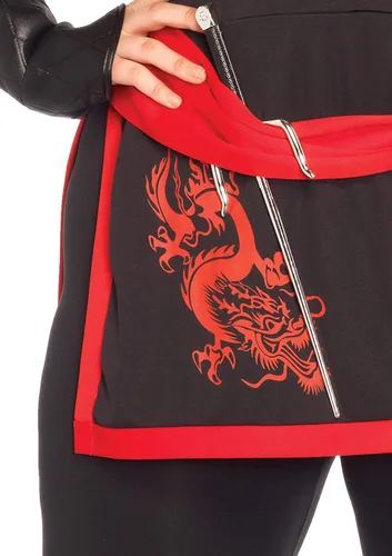 Vista 3 de Ninja Plus tamaño Stealth Dragon Costume Mujer
