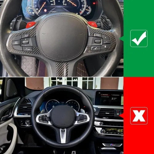 Vista 4 de Cubierta magnética de palanca de cambios para volante para BMW M2 M3 M4 G87 G20 G30 G80 G82 G01 G05 G07 F15 F80 F82 F87 F30 Z4 G29 F30 G22 X3 X5 X6