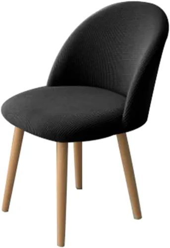 Vista 29 de XMNTG Juego de 4 fundas elásticas de jacquard gris para silla de comedor, con respaldo curvado, fundas para silla de acento modernas de mediados