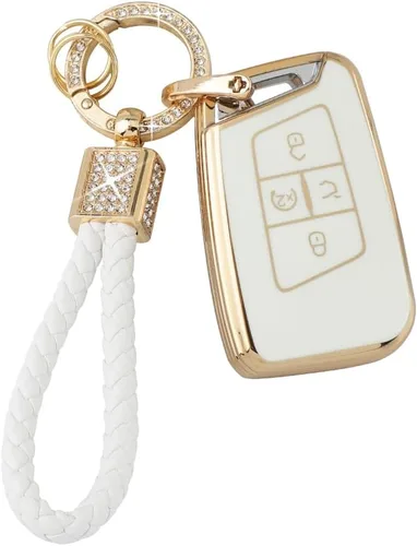 Vista 11 de PIFOOG Funda para llavero Mitsubishi, accesorios Outlander Lancer Mirage, carcasa protectora para llaves de coche, cubierta completa, llavero