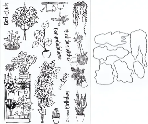 Vista 16 de DzIxY Juego de sellos transparentes y troqueles de corte de metal para hacer tarjetas, álbumes de recortes, suministros de papel, sellos, bolsillos