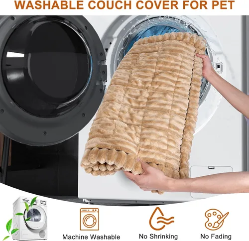Vista 2 de PHOPHO Funda de sofá lavable para perros, protector de sofá para forma de L, funda de manta antideslizante para perro, tapete amigable para mascotas