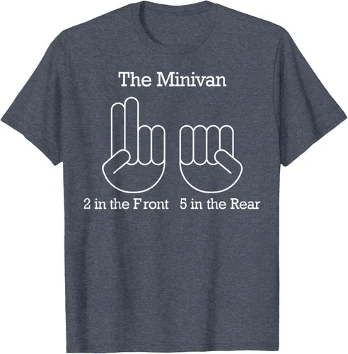 Vista 53 de The Minivan 2 In The Front 5 In The Rear Camiseta, Negro