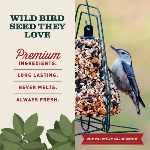 Vista 3 de Mr. Bird Campana de semillas de aves de frutas y nueces para todas las estaciones, paquete de 2, 14 libras