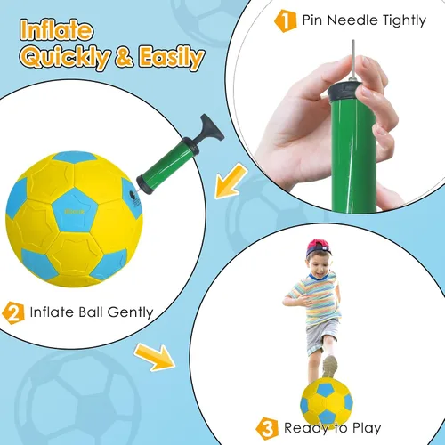 Vista 4 de Swerve and Curve - Balón de fútbol tamaño 4, pelota de entrenamiento de fútbol con paneles especiales para jugar, juegos de actividades al aire
