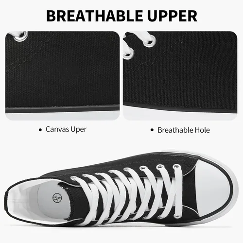 Vista 3 de Zapatos deportivos de plataforma blanca para mujer, zapatos de lona de moda para mujer