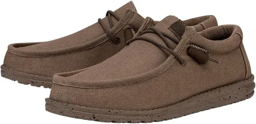 Vista 4 de Hey Dude Men's Wally Canvas Mono Mens Shoes Men's Slip-on Loafers Comfortable & Light
