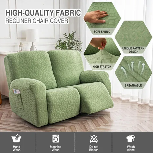 Vista 203 de Gennia Funda Impermeable para Silla Reclinable, Fundas Elásticas para Sofá Reclinable con Bolsillos, Fundas Lavables para Silla Reclinable Lazy Boy