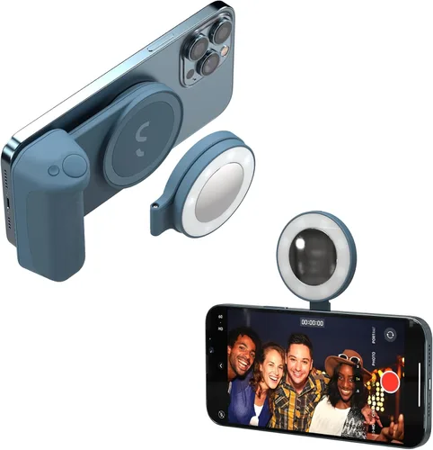 Vista 2 de ShiftCam SnapLight - Anillo de luz LED para selfie con cuatro ajustes de brillo y batería integrada, montaje magnético que se ajusta a cualquier