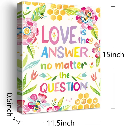 Vista 4 de Lienzo enmarcado con citas inspiradoras, regalos para mujeres, niñas, amigas, hermanas, impresiones motivacionales en lienzo enmarcadas