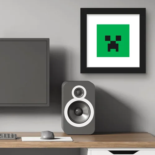 Vista 6 de Gallery Pops Minecraft: Pixeles icónicos - Mobs - Arte de pared de enredadera, versión enmarcada en negro, 12 x 12 pulgadas Versión con marco negro