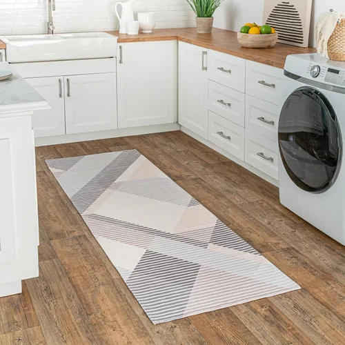Vista 16 de nuLOOM Adeline - Alfombra hexagonal moderna lavable a máquina, 4 x 6, color beige Adeline Beige