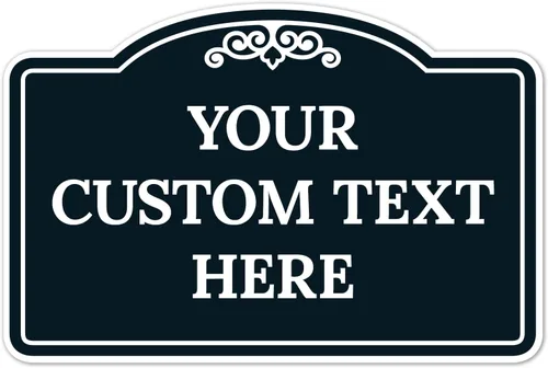 Vista 41 de Letrero decorativo personalizado, letrero de metal personalizado para negocios, entrada, hogar, Airbnb, placa de puerta de oficina, fondo negro, 8 x