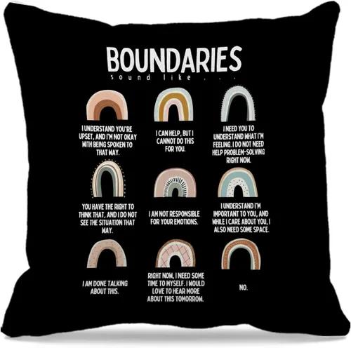 Vista 5 de Feelings - Fundas de almohada de rueda – Fundas de almohada con emociones de sentimientos, terapia de salud mental, decoración de oficina, regalos
