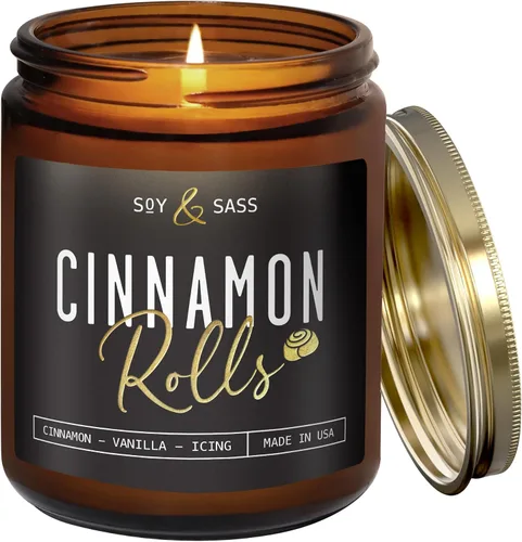 Vista 9 de Vela de bálsamo, velas de Navidad perfumadas – Vela de soja 'bálsamo + cedro', con abeto bálsamo, cedro y cítricos - Infundida con aceites