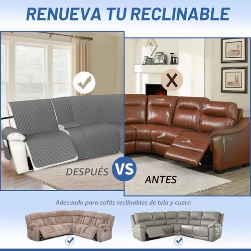 Vista 6 de Arfntevss Fundas de sofá seccional reclinable 100% impermeable, funda de sofá en forma de L para sofá seccional reclinable en forma de L, funda