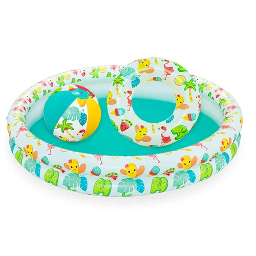 Vista 2 de Bestway Piscina Hinchable Infantil 2 Aros Set 122x20 cm +2 Años Jardin 51124