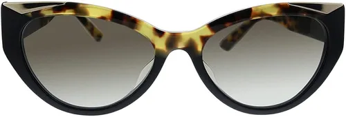 Vista 2 de Prada PR 03WSF 01M0A7 - Lentes de sol de plástico color negro y Havana lentes degradadas grises