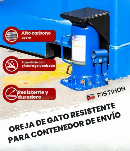 Vista 4 de Contenedor Jack Lug con limitador, nivelador de acero para contenedores