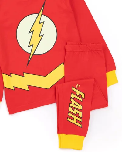Vista 5 de DC Comics The Flash Pyjamas Boys Kids Glow In The Dark Costume Pjs