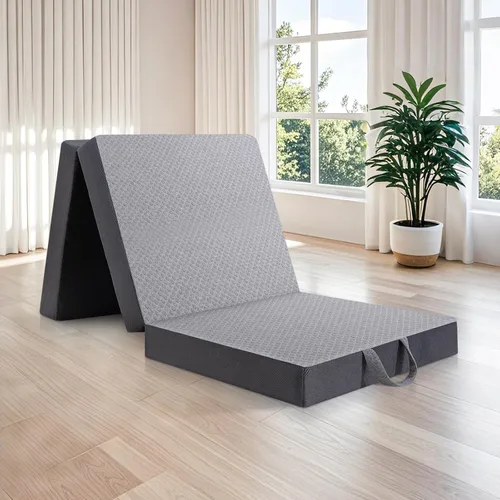Vista 10 de Colchón plegable triple – Colchón plegable para viajes, caravana, campamento, viajes por carretera, habitación de invitados, yoga, colchón de espuma