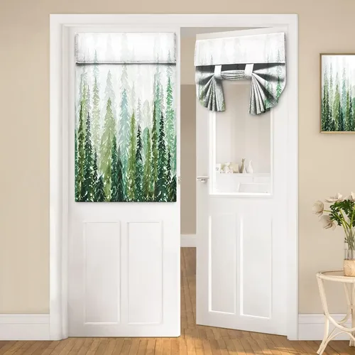 Vista 50 de Cortinas de puerta negras y rojas para ventanas de puerta, estampado de leopardo y cebra, cortinas de ventana para puerta de vidrio francesa