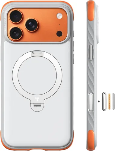 Vista 15 de TORRAS Funda Q3 Rugged para iPhone 18 Pro 360 con soporte magnético, apto Isla azul