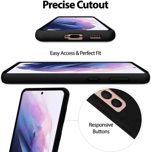 Vista 5 de Funda de teléfono para Umidigi Bison 2 Pro (6.5 pulgadas) con 1 protector de pantalla de vidrio templado, funda de silicona suave negra anticaída