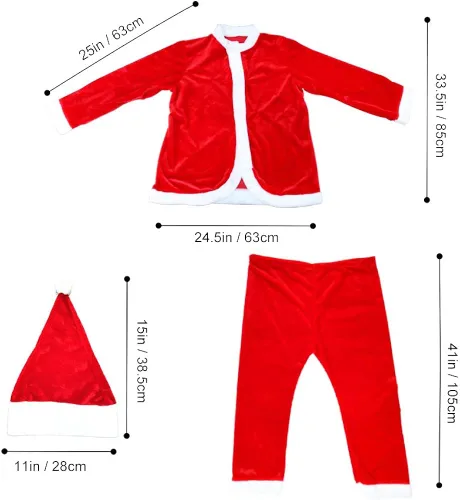 Vista 6 de Disfraz de Papá Noel para hombres adultos, disfraz de franela de lujo para fiesta de Navidad, cosplay, 5