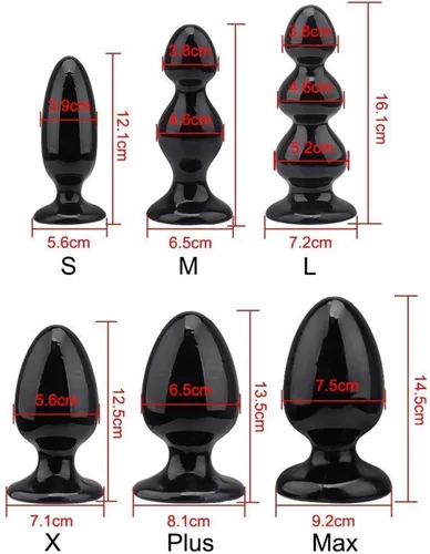 Vista 4 de Juguetes sexuales anales grandes para adultos, tapones para los glúteos, masaje para hombres, estimulador de expansión de ano femenino, cuentas
