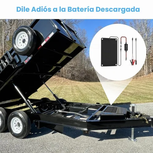 Vista 6 de Mantenedor de cargador de batería solar, cargador de batería de remolque volcado, mantenedor de batería, cargador de remolque, kit de panel solar