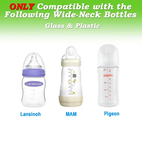 Vista 2 de (9 piezas) tapas de botella de viaje compatibles con botellas Lansinoh MAM, reemplazo de tapas de almacenamiento