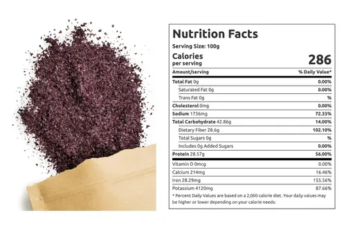 Vista 5 de Seaweed Kings Dulse Powder - Algas marinas crudas del Atlántico, mini copos, perfectas para aperitivos, condimentos, sopas y ensaladas, 100% puras