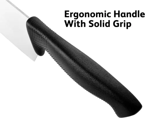 Vista 4 de Cuisine Pro Cuchillo de chef de 12 pulgadas - Hoja de espiga completa de acero inoxidable para uso profesional y personal - Mango ergonómico, agarre