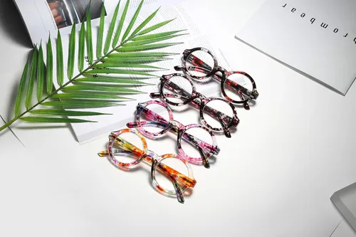 Vista 2 de Bevi Lentes de lectura elegantes para mujer, lector redondo con bisagras de resorte, lentes de gran valor para mujeres
