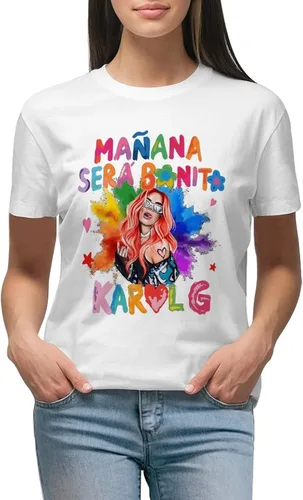 Vista 3 de Camisetas de manga corta para mujer, camiseta casual de verano