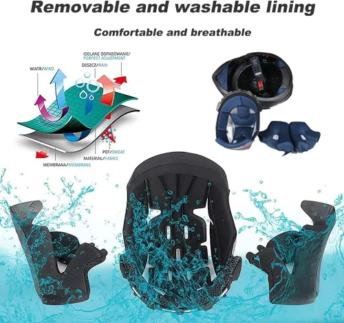 Vista 4 de Casco Bluetooth de motocicleta con orejas de gato, certificado DOT, casco de motocicleta de cara completa, lindos cascos de gato con visera HD