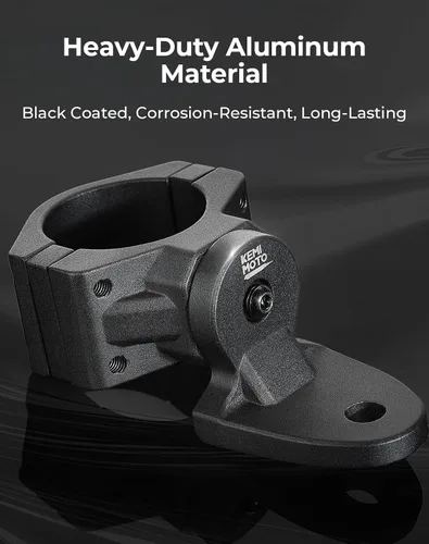 Vista 2 de KEMIMOTO UTV Soporte de montaje para luz de bandera de montaje en látigo, 1 unidad, resistente ajustable para jaula de barra enrollable de 1.75 a 2